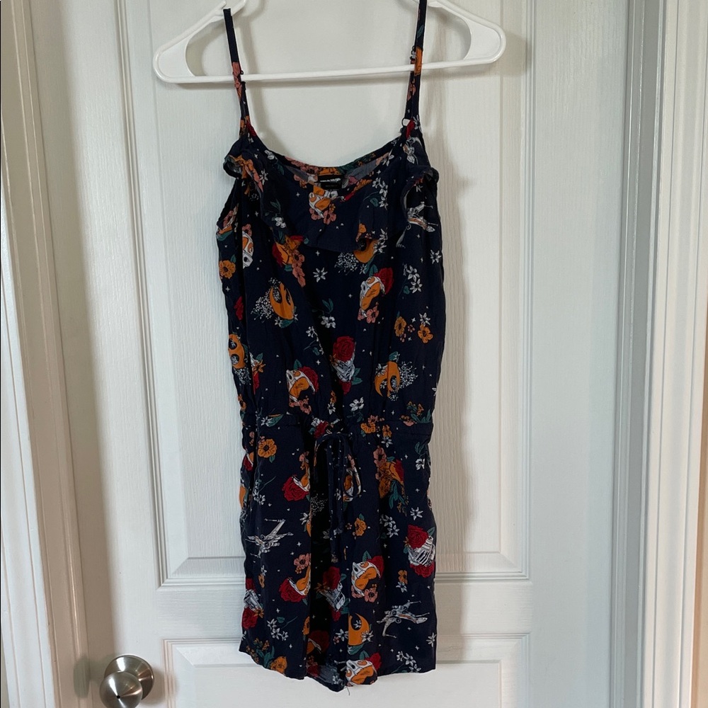 Her Universe Star Wars Floral Navy Romper